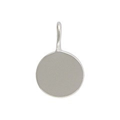 Sterling Silver Small Circle Stamping Charm - C673, Blank Charms, Stamping, Engraving