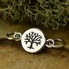 Etched Tree Link - C1268, Sterling  Silver, Gold Plated,  Stamped Charms, Bonding, Family, Unity