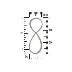 Large Infinity Link - C2697, Select Your Favorite Style, Figure 8 Charms, Sideways Charms, Connector Links