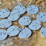 Zodiac Constellation Disc -  C13 Series, Stars, Sky, Astrology, Birthday, Stamped Charms