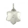 Sterling Silver Two Layered Riveted Flower Charm - Oxidized, Flowers, Serenity, Riveted