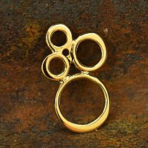 Small Bubble Link - C2721, Sterling Silver, Natural Bronze, Gold Plated - Connectors, Links, Findings
