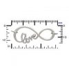 Love Script Infinity Link -  C1411, Choose From Sterling Silver & Natural Bronze, Word Charms, Connector Charms, Love