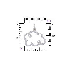Small Cloud Charm - Choose Between Sterling Silver, Natural Bronze Or Gold Plated -  Joyfulness, Cheer, Cumulus Clouds, Celestial
