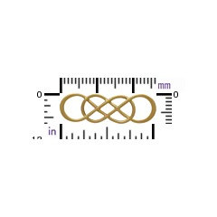 Intertwined Infinity Link Sterling Silver  - C2886, Choose Sterling Silver Or Gold Plated - Sideways Charms, Links, Figure Eight Charms