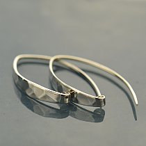 Sterling Silver Earring Findings - Choose From Hammered Finish Or  Shiny Finish, CT2197, CT2221
