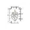 Sterling Silver Cutout Anatomical Heart Charm -  Lifelike Heart, Love, Human Organ, Vascular, C1425
