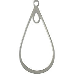Teardrop Link Sterling Silver Small   - C2408, CLOSEOUT SALE, Only 5 Left in Stock, Findings, Earring Parts