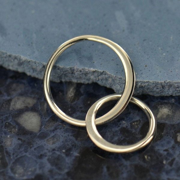 Sterling Silver Small Two Circle Link  - C2876, Links, Connectors, Findings, Infinity Links