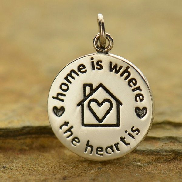 Home is Where the Heart Is Charm - C6001, SALE, Love, Family, Children, Mom