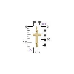 Small Cross Link - C1070, Christ, Links, Connector Links, Choose From Sterling Silver, Natural Bronze, 24K Gold Plated or 12K Gold Plated