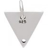Sterling Silver Triangle Charm Dangle with Two Holes.  - C2950, Blank Charms, Stamping, Engraving