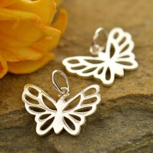 Butterfly Charm Small Sterling Silver  - Insects, C692