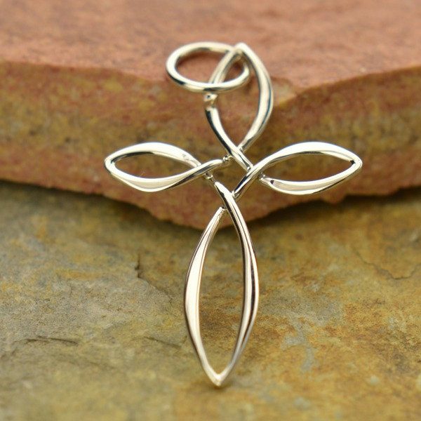 Sterling Silver Celtic Style Cross Pendant - Spiritual, Blessed, Faith, C2936