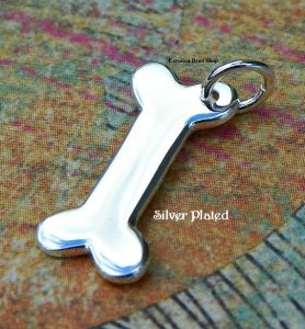 Dog Bone Charm - C801, Sterling Silver or Silver Plated, Pets, Mans Best Friend, Love, Kindness, Compassion