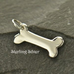 Dog Bone Charm - C801, Sterling Silver or Silver Plated, Pets, Mans Best Friend, Love, Kindness, Compassion