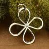 Clover Charms - Four Petals Clover Charm Large - C2784, CG2784, Choose From Sterling Silver or Gold Plated, Good Luck Charms