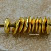 10 Mykonos Cornflake - 9-10mm Gold - Greek Casting Beads - 24 Karat Gold -  Bright Gold, Gold Dipped Beads