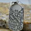 Be Yourself - Sterling Silver Word Pendant - CLOSEOUT SALE, Stamped Tags, Stamped Word Charms