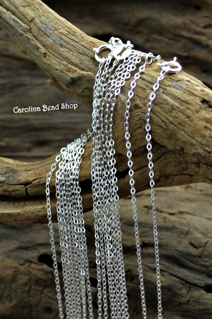 1.3mm Oval Flat Cable Necklace Chains Sterling Silver  - C1RA, 16", 18" Chains, Bulk Discounts