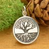 Etched Tree of Life with Roots Charm - Sterling Silver, C1671, Ancestry, Family, Children, Heirloom Charms, Gift for Loved One or Friend