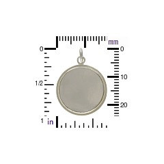 Round Stamping Pendant Sterling Silver  - C2555, Stamping, Engraving,  Blanks