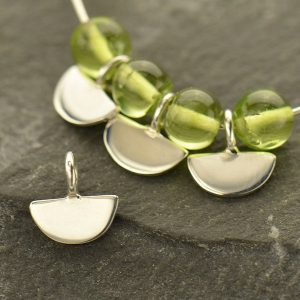 Tiny Scallop Dangle - C3022, Sterling Silver, Tiny Dangle Charms