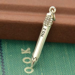 Realistic No. 2 Pencil Charm - C1653, Sterling Silver, Hobby Charms, Art, Drawing, Gift for Teacher