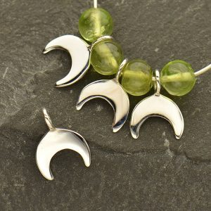 Tiny Crescent Dangle -  C3048, Celestial Charms, Sterling Silver