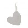 Tiny Heart Dangle - C3049, Sterling Silver, Heart Charms, Tiny Blank Heart Charms