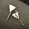 Triangle Hook Earrings with Hidden Loop - C3052, Sterling Silver