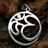 Sterling Silver Large Ohm Pendant - C879