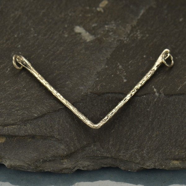 Hammered Chevron Pendant -  C2736, Link, Connector, Bar Links, Choose Your Favorite Style