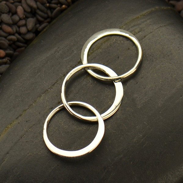 Circle Link Chain Segment - C3098, Sterling Silver, Connector Links, Circle Links