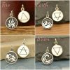 4 Elements: Fire, Water, Earth, Air Charms Sterling Silver - C17, Select Your Favorite Style