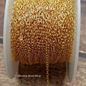 Gold Fill 1.4mm Flat Cable Bulk Chain - 5 10 20 50 100 Ft