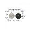 Braille Love Charm - C6010, Stamped Word Charms