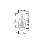 sterling silver tree charm back of charm