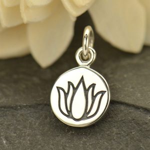 Doubleside Lotus Charms 24K Gold Beads for Bracelets Custom Jewerlry Making  Personalized Chery Fox Lotus Bell Orchid Smiley 
